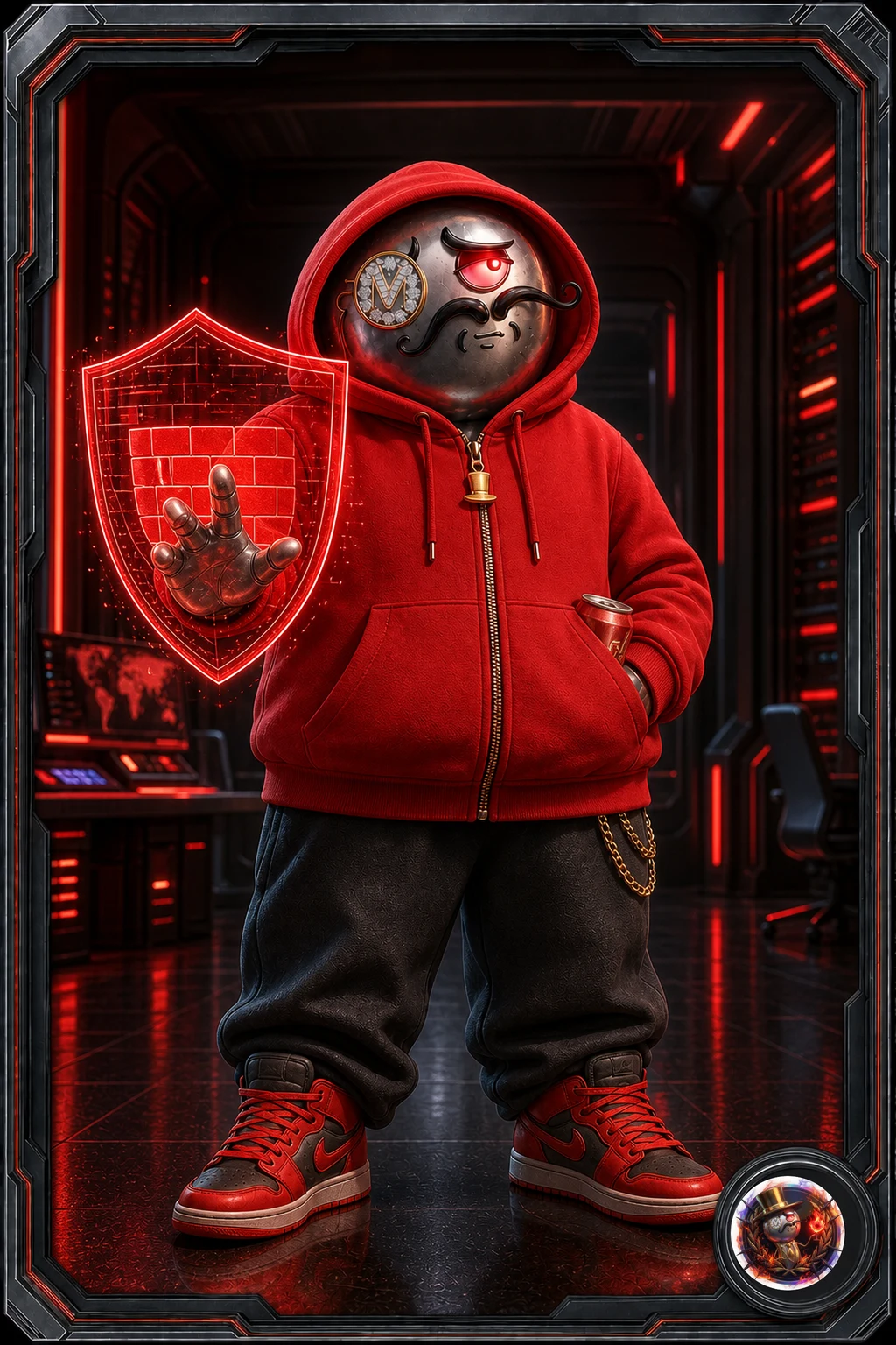 Vermilion Firewall 原創 3D 黑客收藏卡