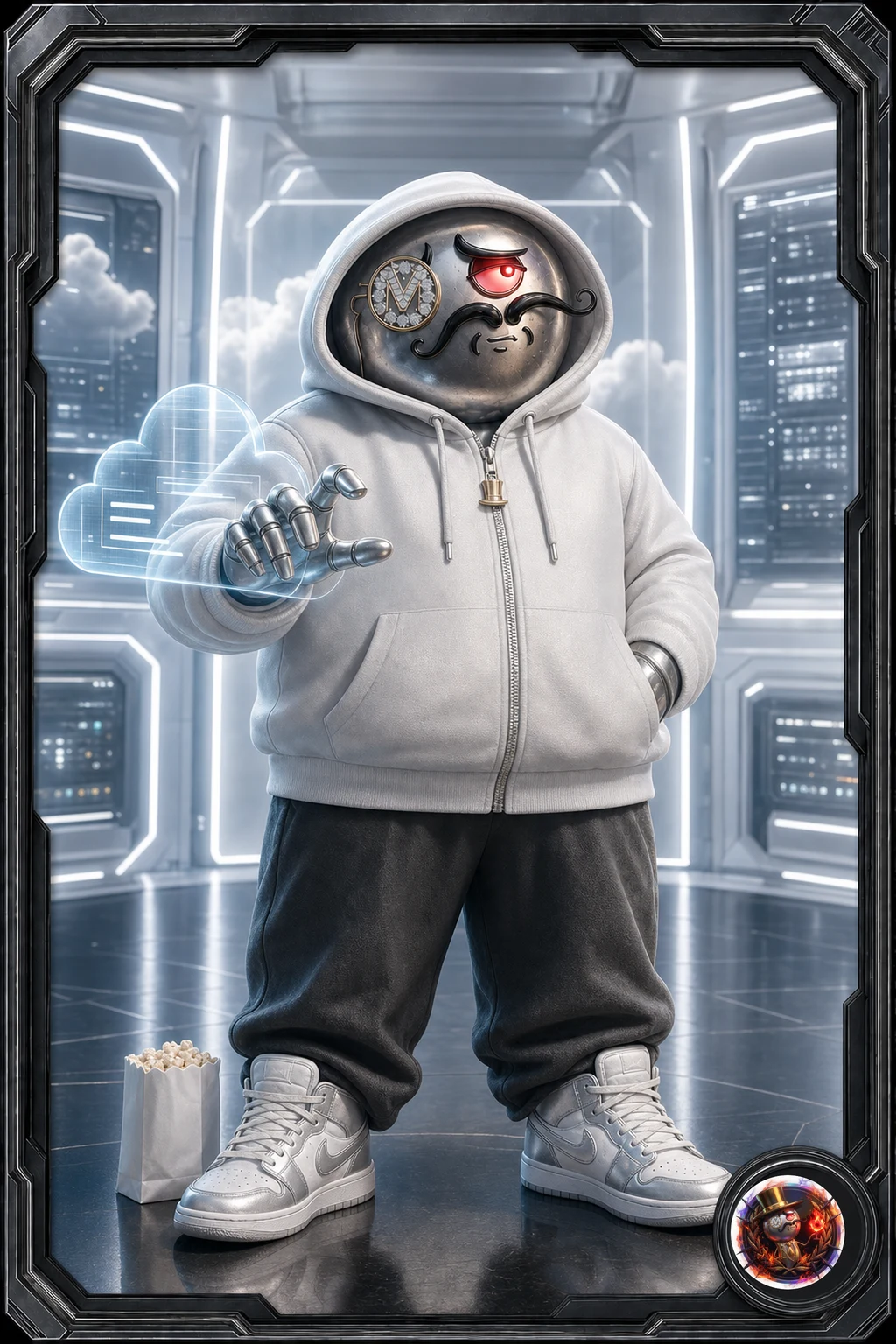 Silver Cloud Admin 原創 3D 黑客收藏卡